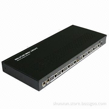HDBaseT HDMI Splitter, 8 Ports, Over 70m CAT5e Cable, Supports 3D CEC 4 x 2K and IR Control
